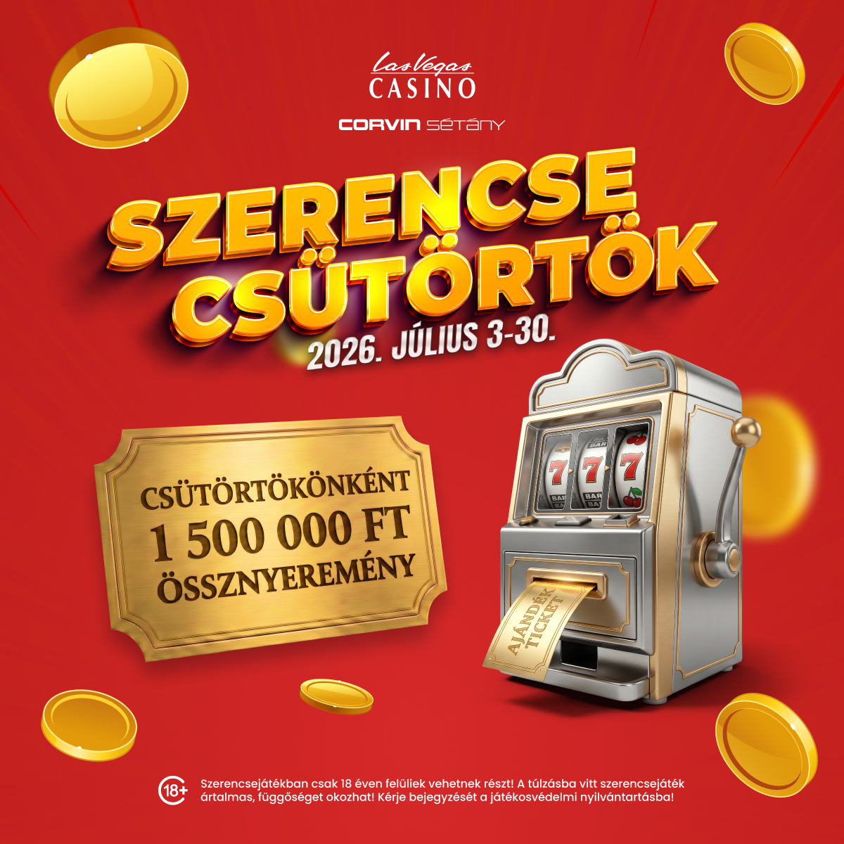 SzerencseCsütörtök Corvin Sétány promóció