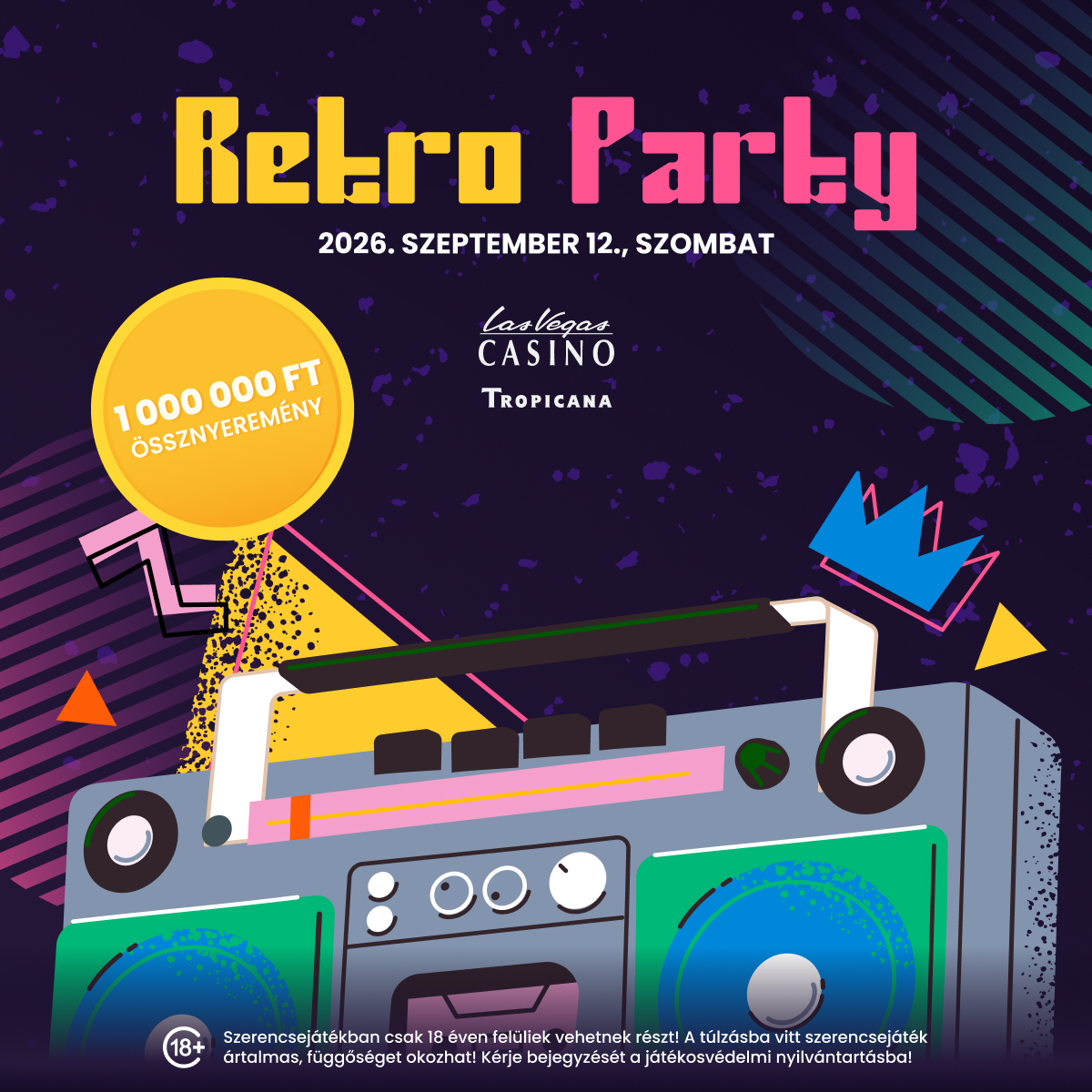 Retro Party at Tropicana Casino – September 12, 2026